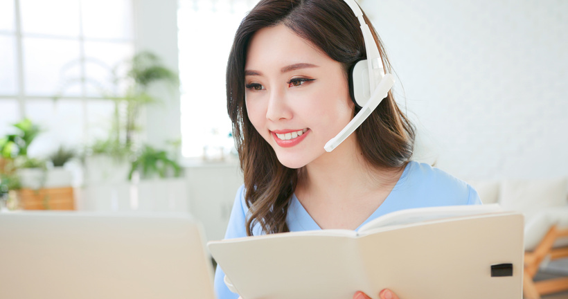 Woman in Online Conference
